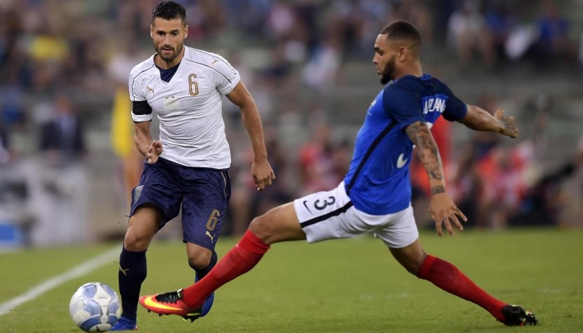 Candreva's Match-Issue/Worn Italy-France Friendly 2016 Shirt