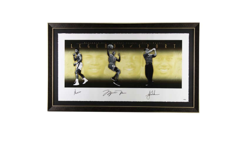 Jordan, Ali & Woods Legends of Sports Limited Edition Signed Framed Photo