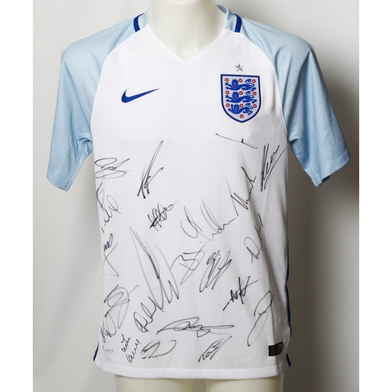 Official England 2016/17 Team Signed Home Shirt