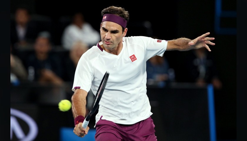 Dunlop Australian Open Tennis Ball Signed by Roger Federer