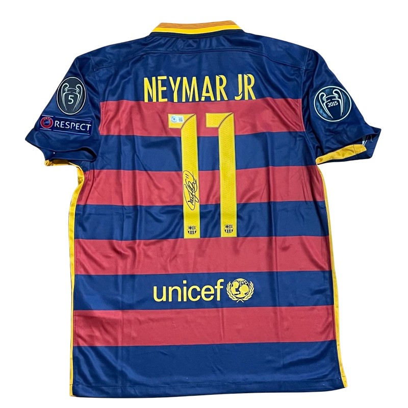 Neymar Jr's Barcelona 2015/16 Signed Replica Shirt