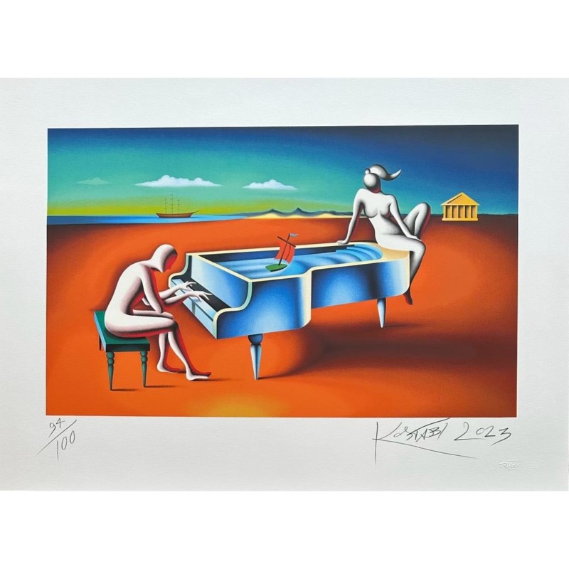 "Blown Away" by Mark Kostabi