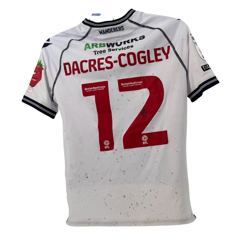 Josh Dacres-Cogley, maglietta firmata del Bolton Wanderers, indossata durante la partita