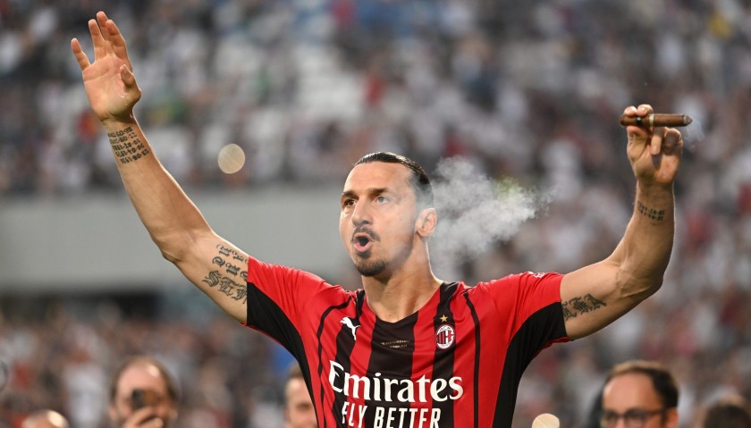 Zlatan Ibrahimović AC Milan Signed Shirt - 2022/23 Champions League