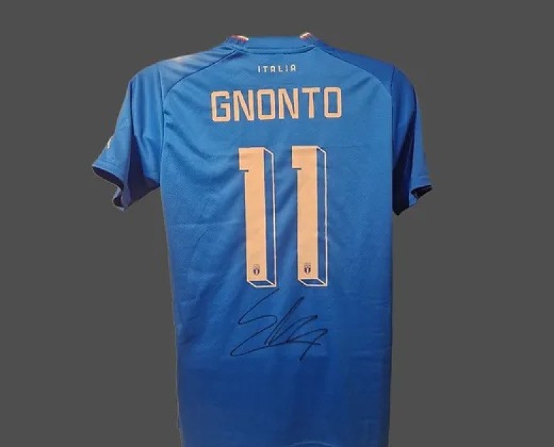 Wilfried Gnonto's Italy 2022/23 Signed Official Shirt