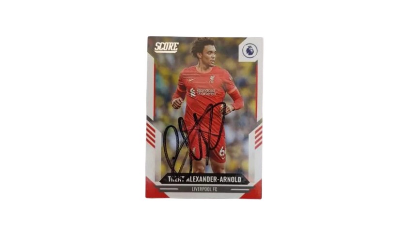 Trent Alexander-Arnold's Signed Panini Score Card - CharityStars