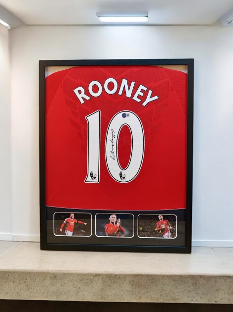 Maglia Manchester United firmata e incorniciata di Wayne Rooney