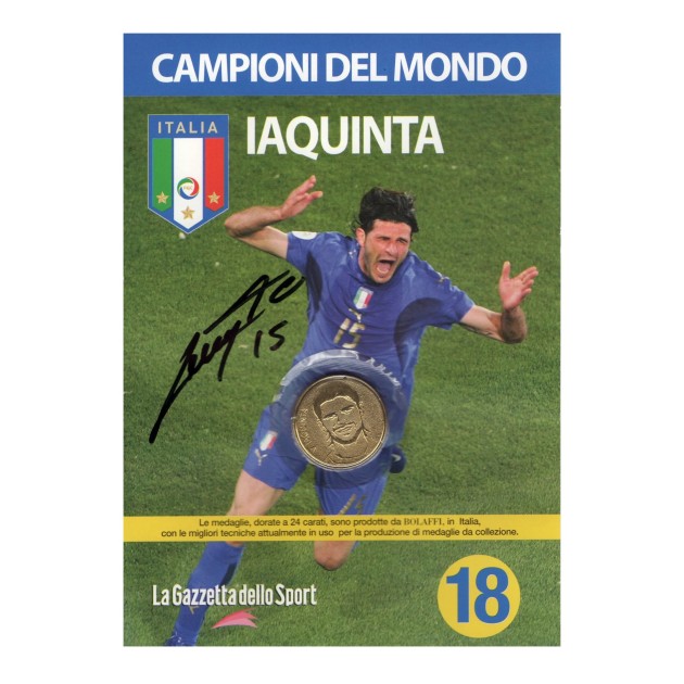 Medaglia Campioni del Mondo 2006 autografata da Vincenzo Iaquinta