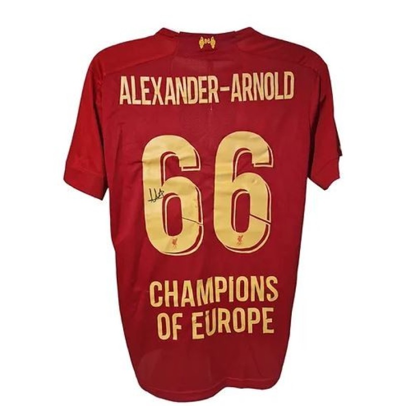 Maglia replica firmata da Trent Alexander-Arnold per la Champions 2019/20 del Liverpool