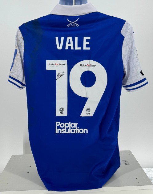 Maglia firmata del Bristol Rovers EFL Sky Bet League One di Harvey Vale, partita contro lo Shrewsbury Town