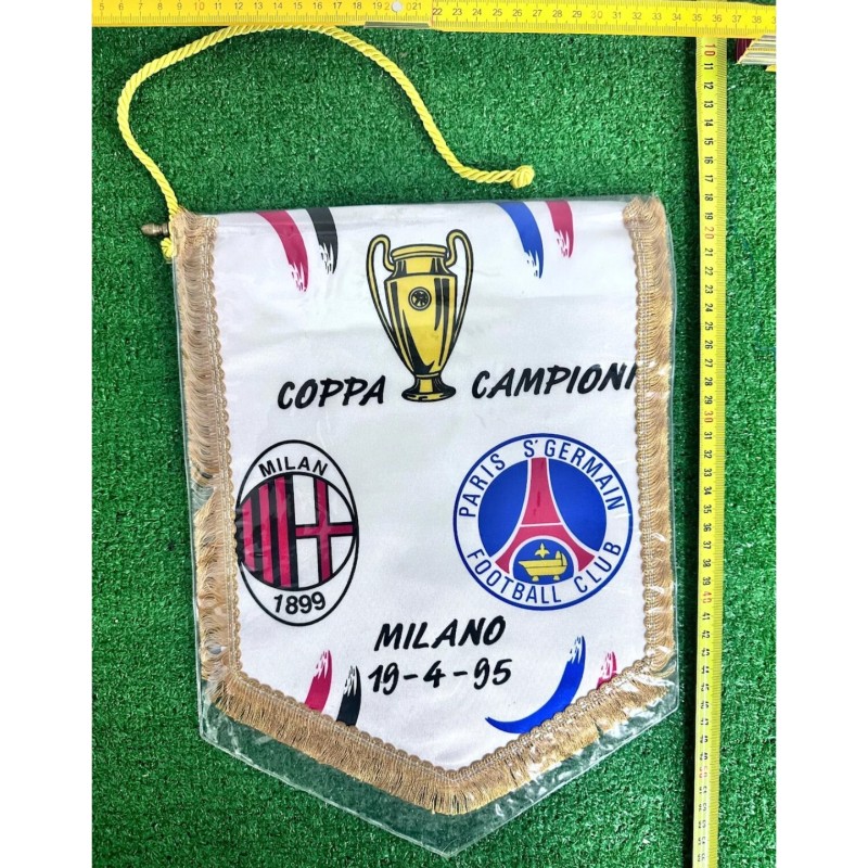 Milan vs PSG Official Pennant UCL 1989