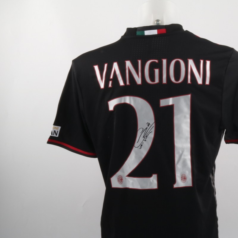 Maglia Vangioni preparata per Milan-Inter, 20/11/16  - patch speciale