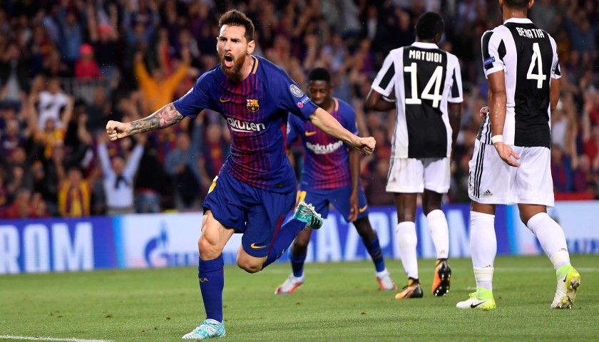 Messi's Barcelona Match-Issue / Worn Liga 2017/18 Shirt - CharityStars