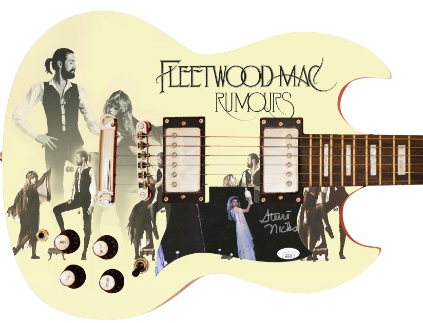 Stevie Nicks of Fleetwood Mac Signed Custom Graphics Guitar