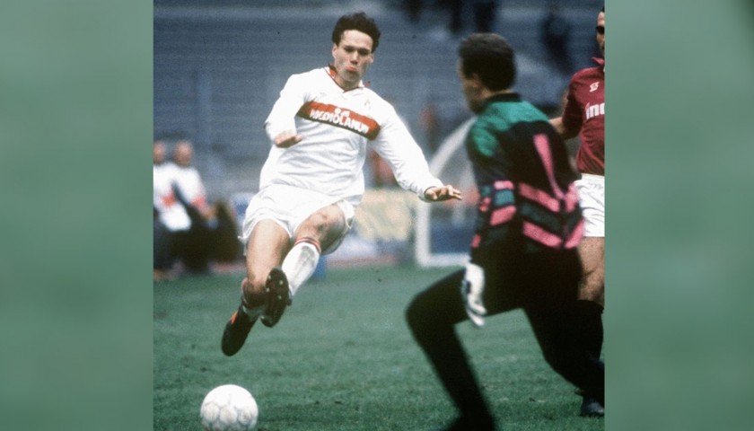 Official Milan Shirt, 1990/91 - Signed by Marco van Basten