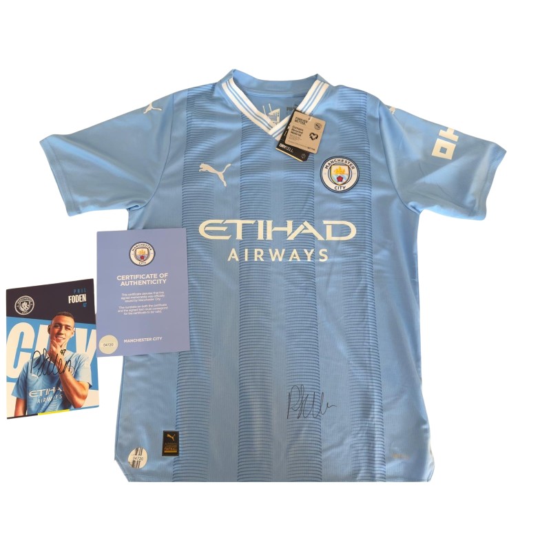 La maglia ufficiale di Phil Foden firmata dal Manchester City