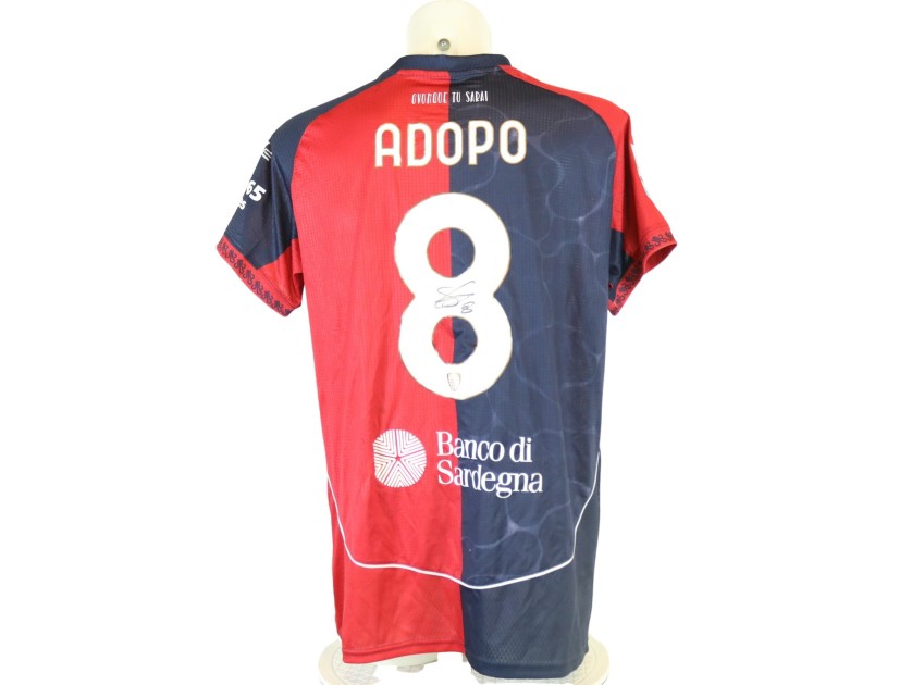 Maglia Preparata Adopo Cagliari vs Pisa, 2025 - Autografata