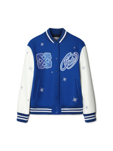 Off White Wo Stars Bling Varsity Sl Dre Jacket