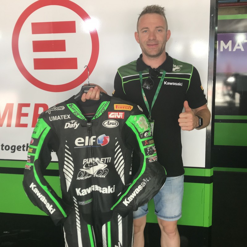 Racing Suit Worn and Signed by Lucas Mahias at Portimao