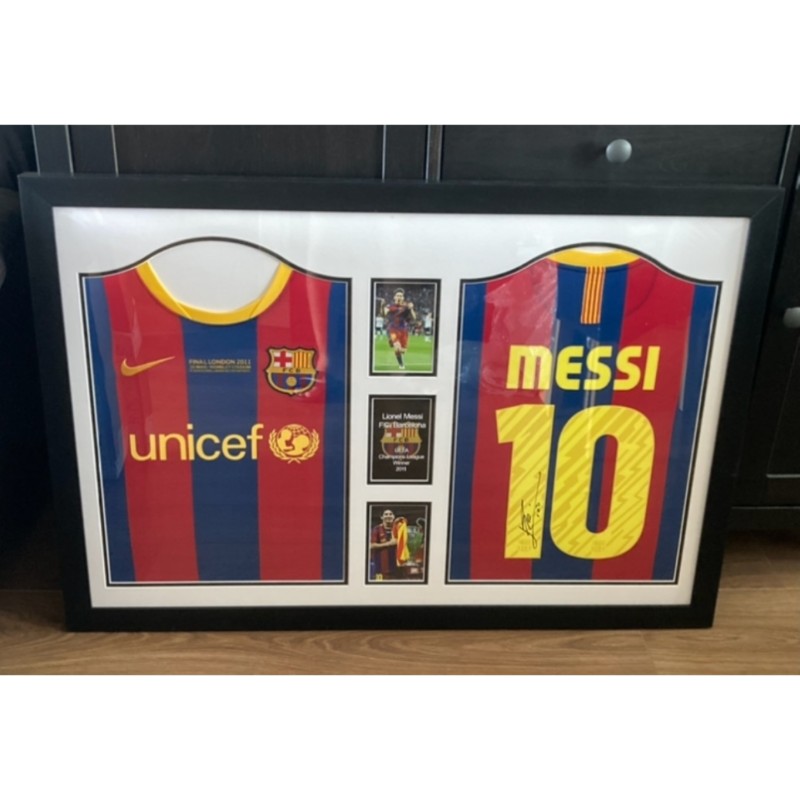 Lionel Messi FC Barcelona Signed And Framed Shirt