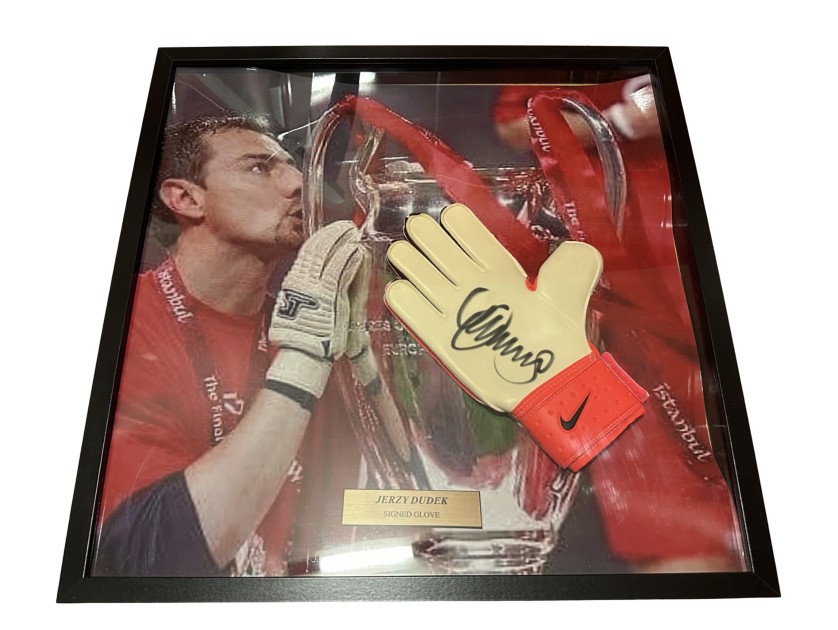 Dudek's Liverpool Glove - Signed and Framed