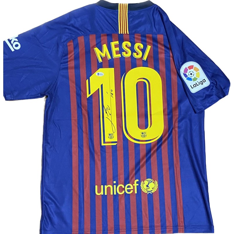 Lionel Messi's Barcelona 2018/19 Signed Replica Shirt