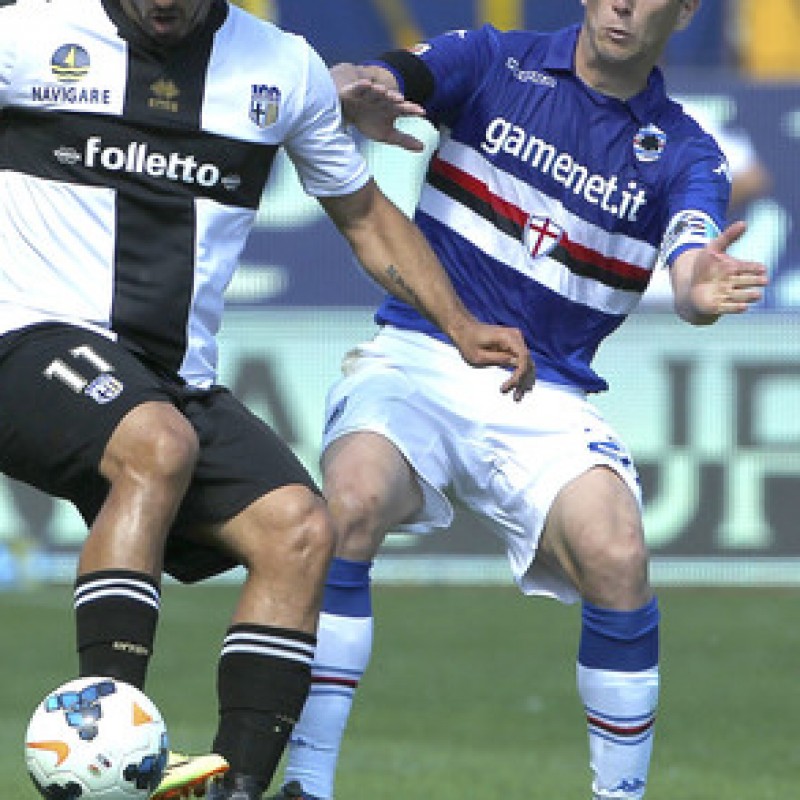 Gastaldello match worn boots, Sampdoria Serie A 2013/2014