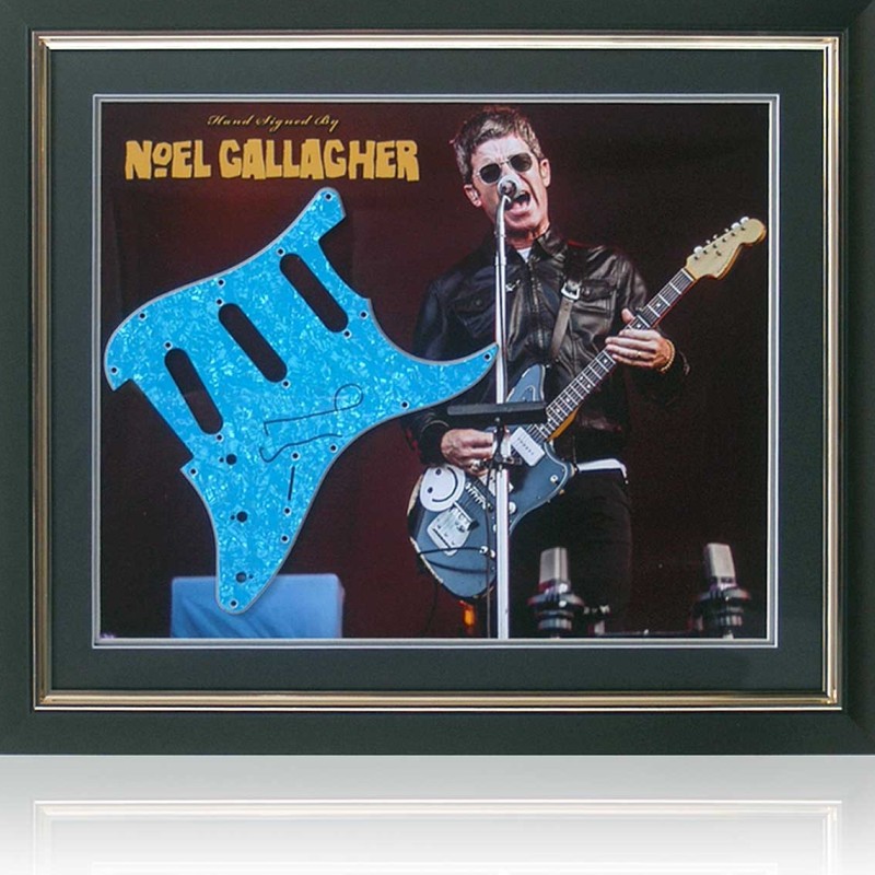 Noel Gallagher of Oasis Signed Scratch Plate Presentation