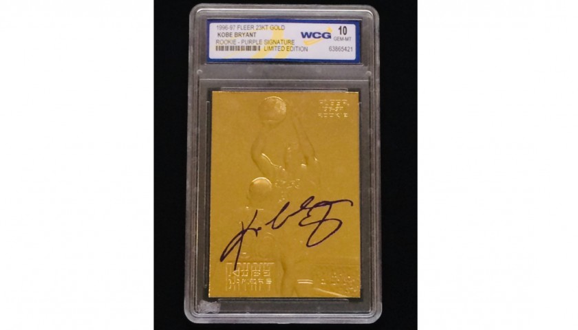 Card in oro Kobe Bryant in edizione limitata