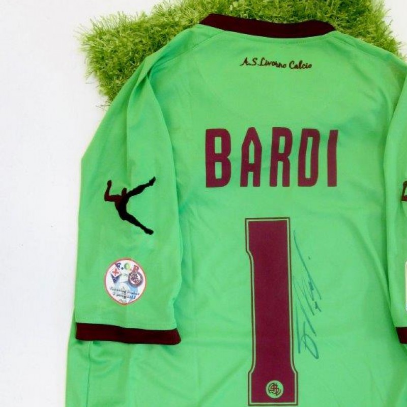 Livorno match worn shirt, Bardi, Fiorentina-Livorno, Serie A 2013/2014 - signed