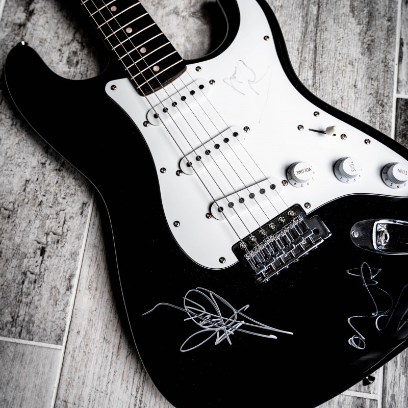 Depeche Mode Fender Squier Stratocaster Guitar -  Signed 