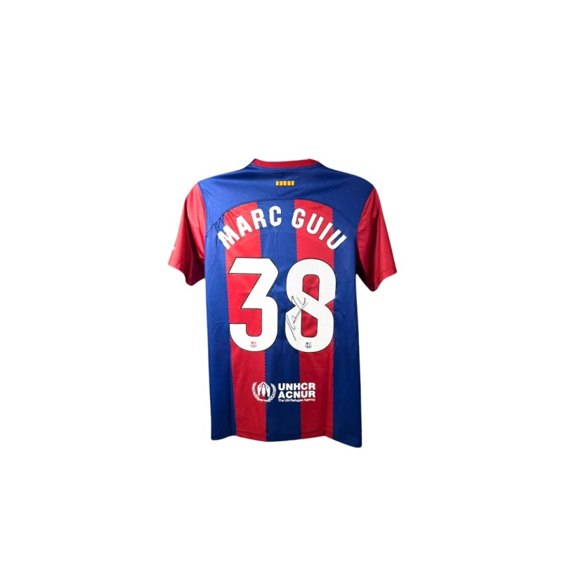 Maglia replica firmata di Marc Guiu Barcellona 2023/24