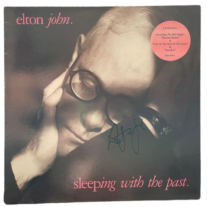 Elton John Signed 'Sleeping With The Past' Vinyl LP