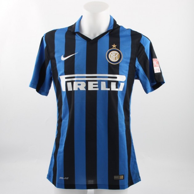 Match worn Brozovic shirt, Inter-Udinese 23/04/2016 - special model UNWASHED