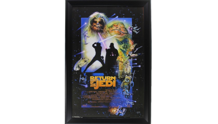 Jeremy Bulloch Signed 'Star Wars: Return Of The Jedi' Movie Poster with Inscription