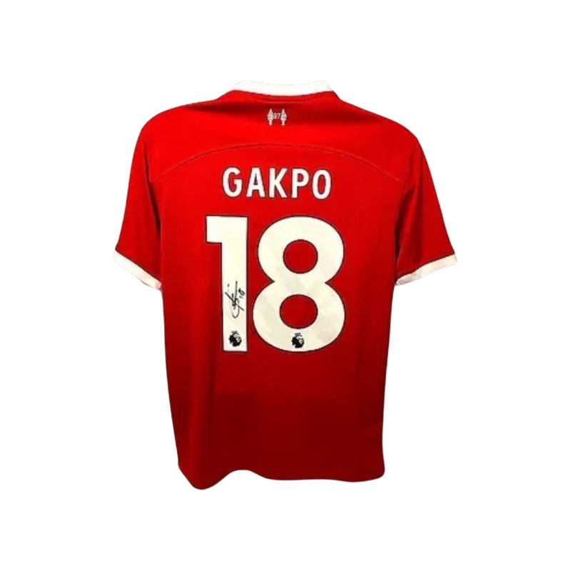 Maglia del Liverpool 2023/24 firmata e incorniciata da Cody Gakpo