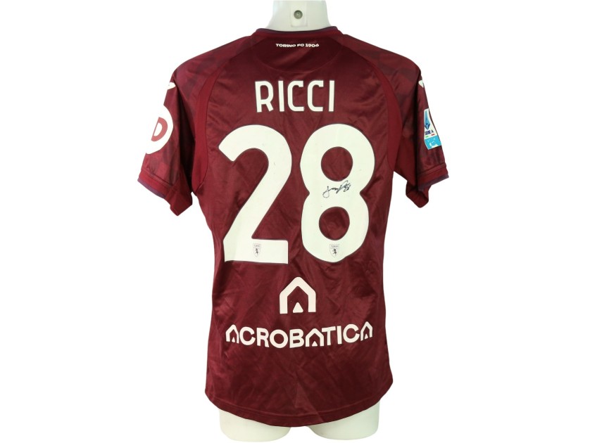 Ricci's Signed Unwashed Shirt, Torino vs Como 2024