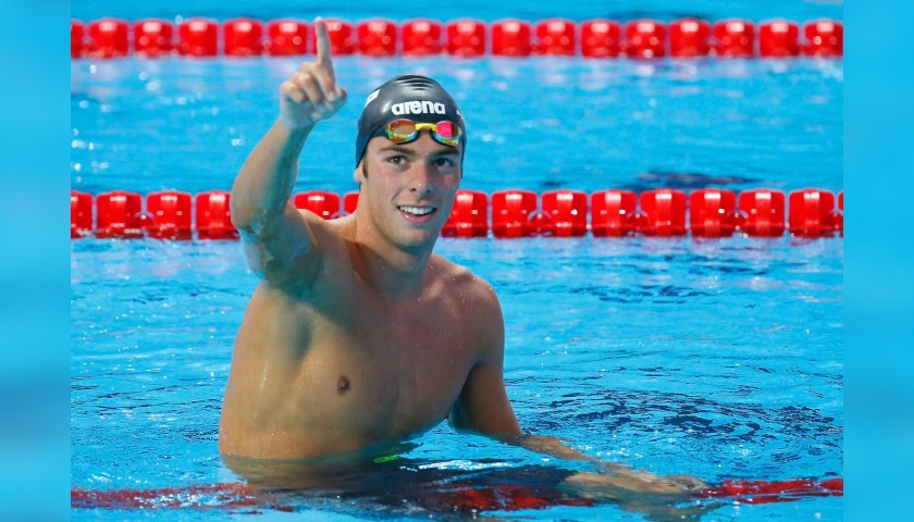 Gregorio Paltrinieri's FIN Signed Swimming Trunks