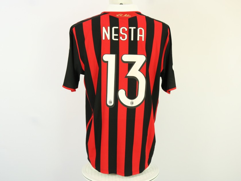 Alessandro Nesta's AC Milan 2009/10 Match Shirt, vs Udinese 