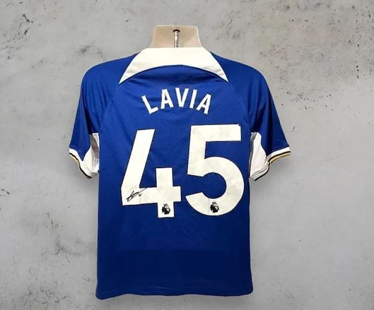 Roméo Lavia's Chelsea 2023/24 Signed and Framed Shirt