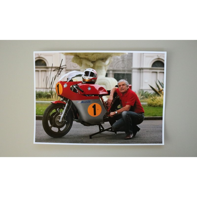 Photograph - Signed by Giacomo Agostini