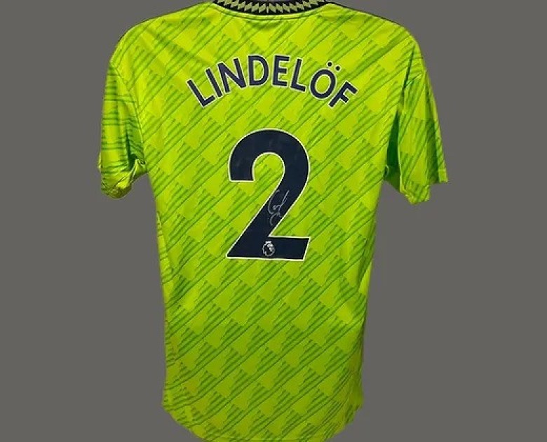 Victor Lindelöf's Manchester United 2022/23 Signed Official Third Shirt