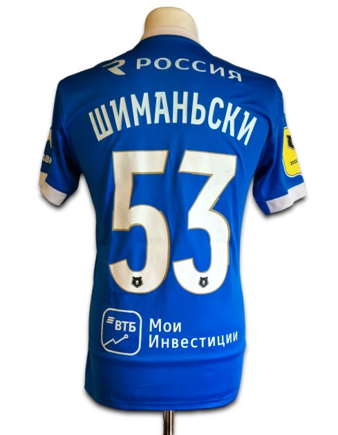 Sebastian Szymański's FC Dynamo Moscow Match Shirt Signed by the Players