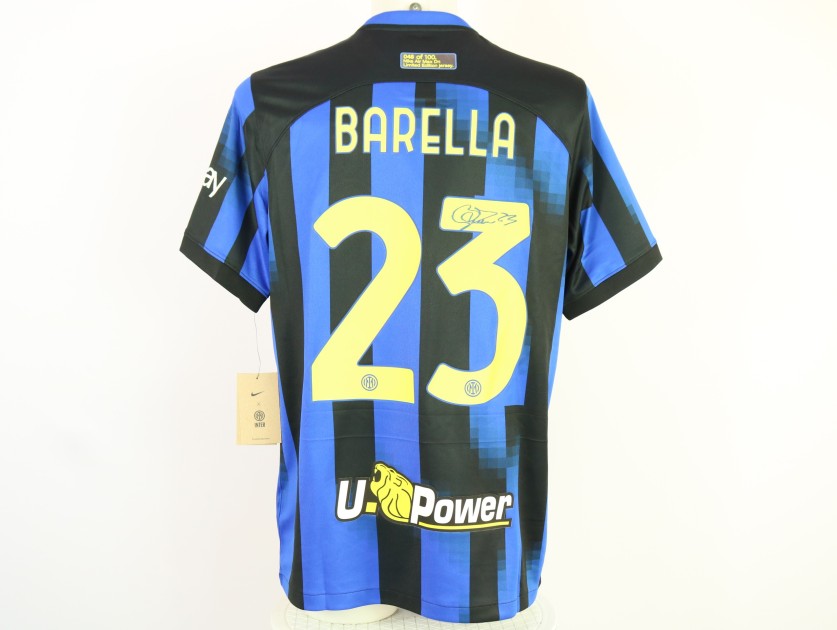 Barella Inter Official Signed Shirt Set, 2023/24 - Airmax Dn Limited Edition