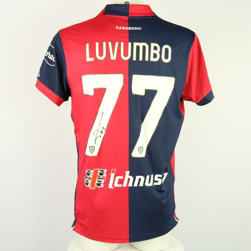 Luvumbo's Unwashed Signed Shirt, Cagliari vs Juventus 2024