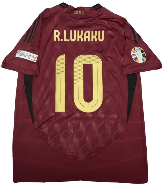 Lukaku's Match-Issued Shirt, Belgium vs Romania EURO 2024