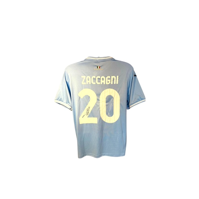 Mattia Zaccagni's Lazio 2023/24 Signed Replica Shirt