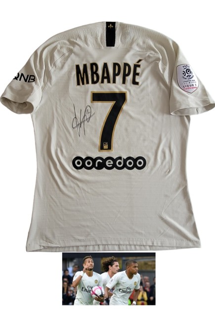 Mbappe's Match Signed Shirt, Nice vs PSG 2018
