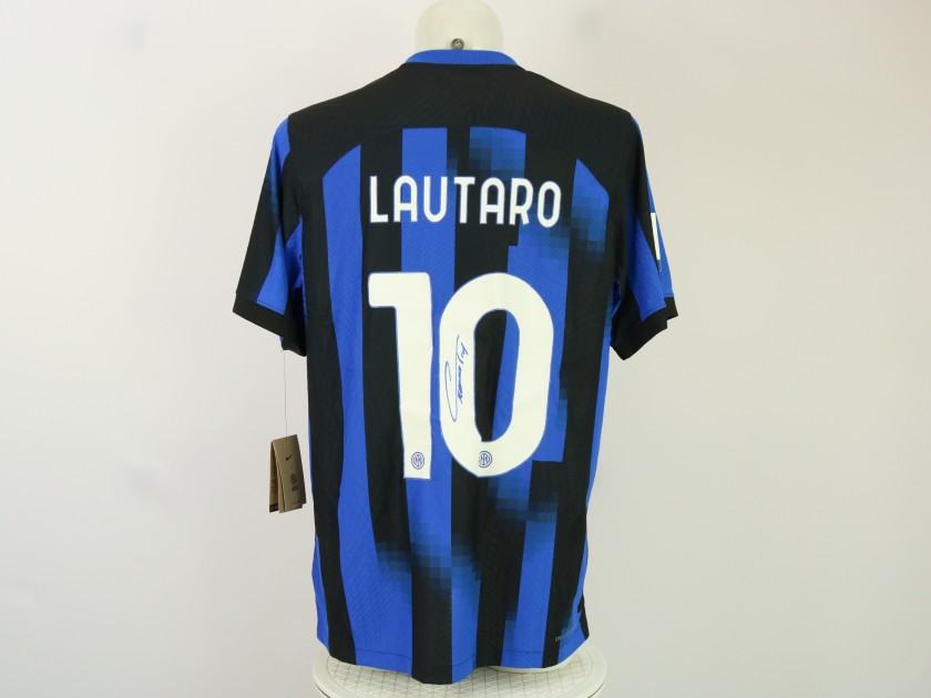 Lautaro Official Inter Milan Signed Shirt, 2023/24