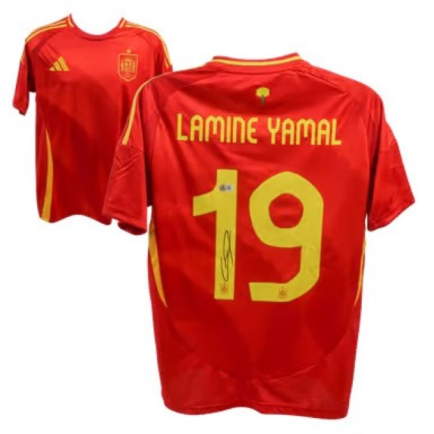 Lamine Yamal's Spain Signed Replica Shirt